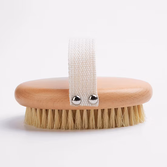 Spazzola da bagno con setole in sisal naturale vegano con logo OEM / ODM in legno di bambù di alta qualità all'ingrosso